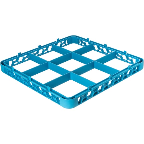 Carlisle Foodservice Dvde Glss Rack Ext, 1.78", Blu, 9 Comp, PK6 - RE914