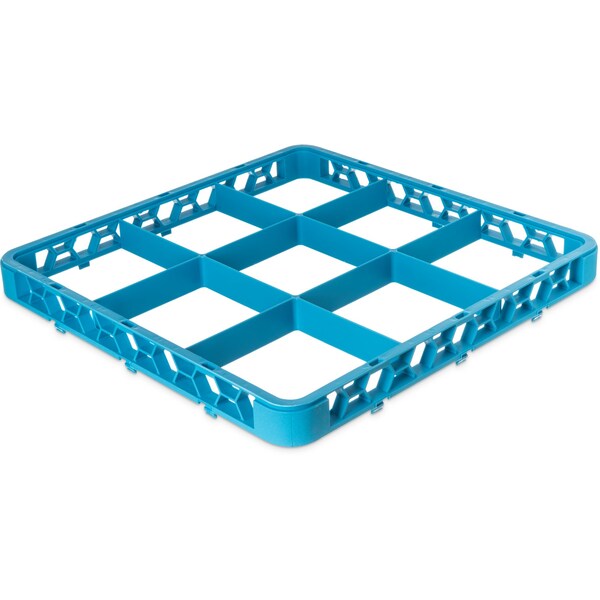 Carlisle Foodservice Dvde Glss Rack Ext, 1.78", Blu, 9 Comp, PK6 - RE914