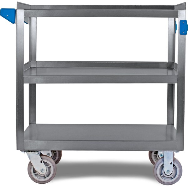 Carlisle Foodservice SS Utility Cart, 3 Shelf, 700 lb., 21x33" - UC7032133