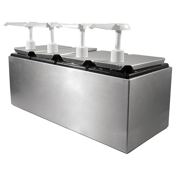Carlisle Foodservice Topping Rail w/4ea Standard Pumps/Jars - 38504