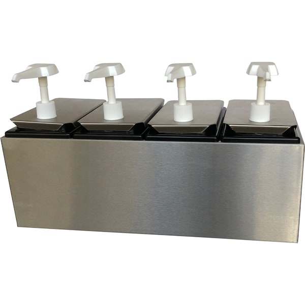 Carlisle Foodservice Topping Rail w/4ea Standard Pumps/Jars - 38504