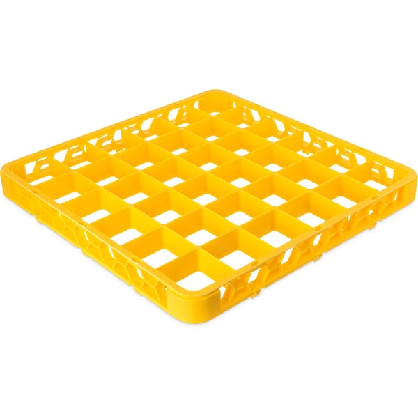 Carlisle Foodservice Dvde Glss Rack Ext, 1.78", Ylw, 36 Comp, PK6 - RE36C04