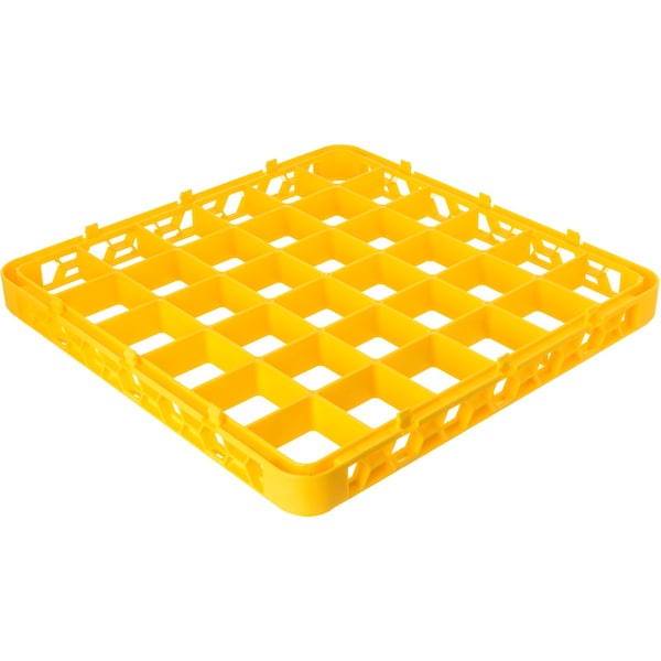 Carlisle Foodservice Dvde Glss Rack Ext, 1.78", Ylw, 36 Comp, PK6 - RE36C04