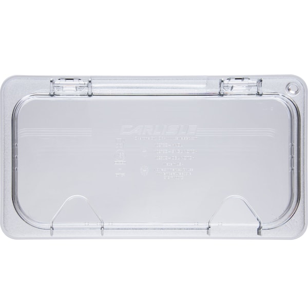 Carlisle Foodservice Hinged Univ Lid w/Hndl/Notch, 1/3 Sz, PK6 - 10279Z07