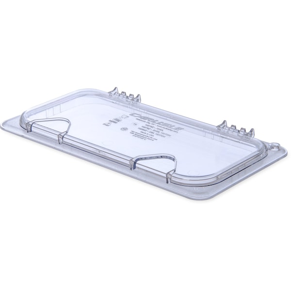Carlisle Foodservice Hinged Univ Lid w/Hndl/Notch, 1/3 Sz, PK6 - 10279Z07