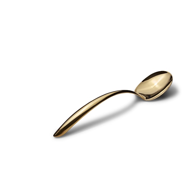 Bon Chef Ez Use Banq Svng Solid Spoon W/Hollow Cool Hndl 13.5" 2 Oz. - Gold - 9457G