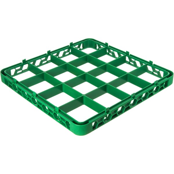Carlisle Foodservice Dvde Glss Rack Ext, 1.78", Grn, 25 Comp, PK6 - RE25C09