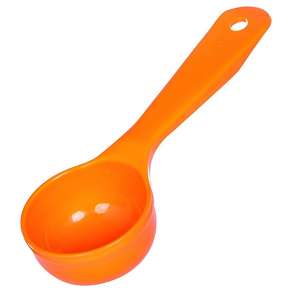Carlisle Foodservice Solid Short Handle, 2.5 oz., Orange, PK12 - 492524