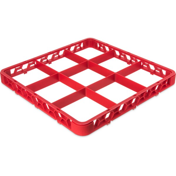 Carlisle Foodservice Dvde Glss Rack Ext, 1.78", Rd, 9 Comp, PK6 - RE9C05