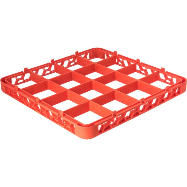 Carlisle Foodservice Dvde Glss Rack Ext, 1.78", Orn, 16 Comp, PK6 - RE16C24