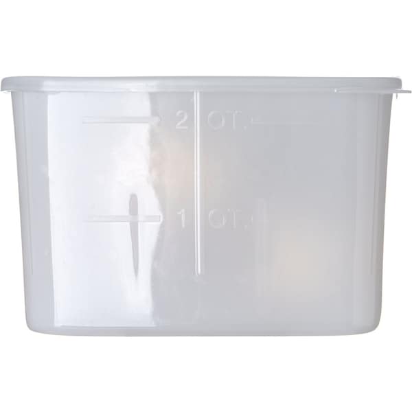 Carlisle Foodservice Storage Container, 2 qt., Wht, PK12 - 153202