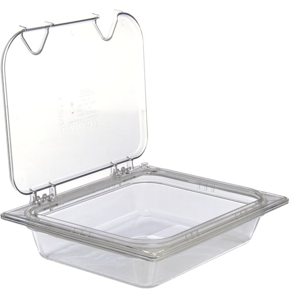 Carlisle Foodservice Hinged Univ Lid w/Hndl/Notch, 1/2 Sz, PK6 - 10239Z07