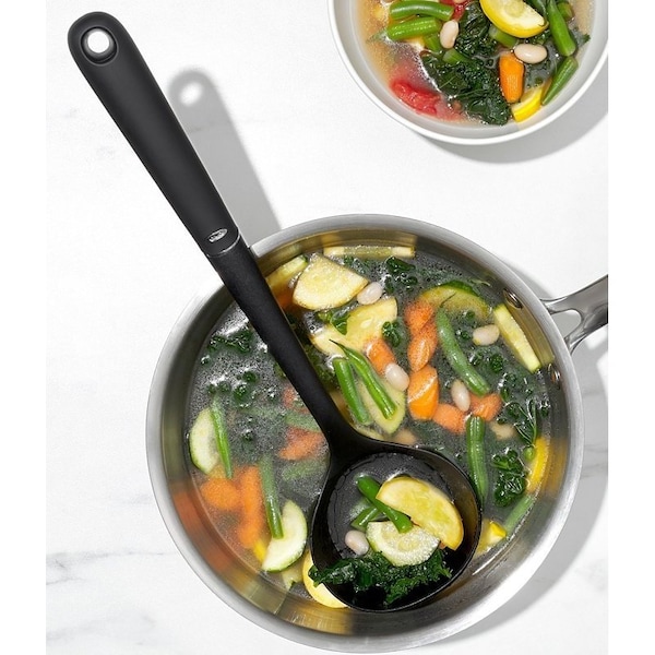 Good Grips Non-Stick Ladle, 13 in OAL, Nylon, Black - 1190800