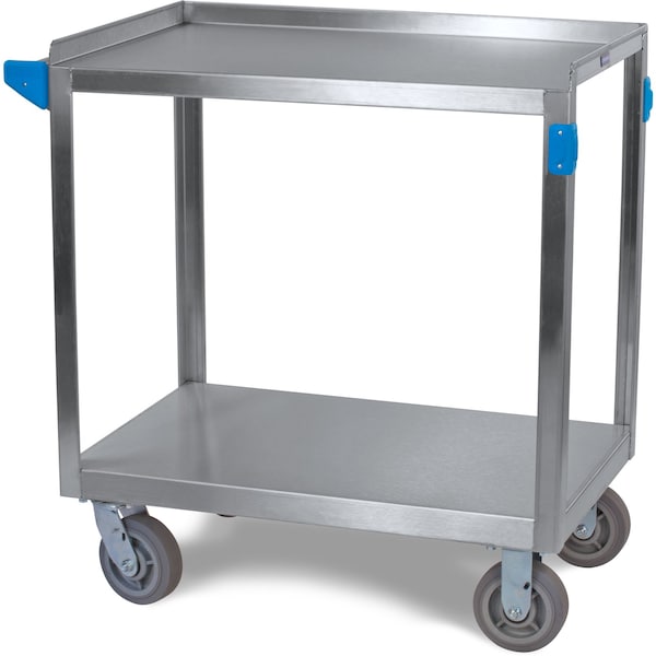 Carlisle Foodservice SS Utility Cart, 2 Shelf, 700 lb., 21x33" - UC7022133
