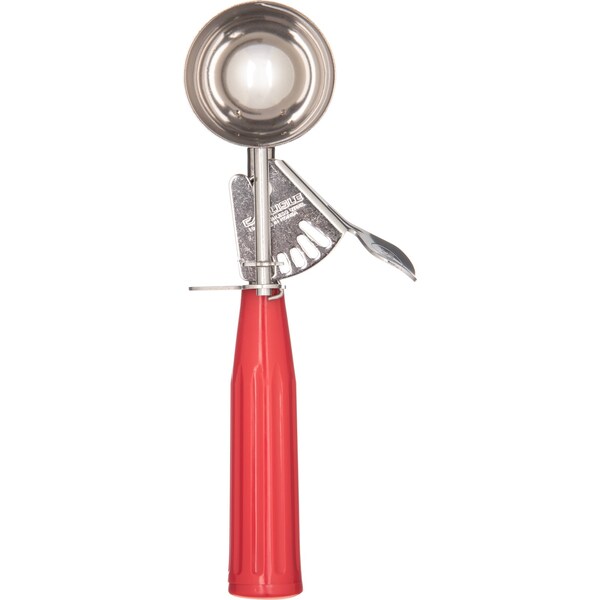 Carlisle Foodservice SS Disher Scoop No 24, 1.8 oz., Red, PK12 - 60300-24