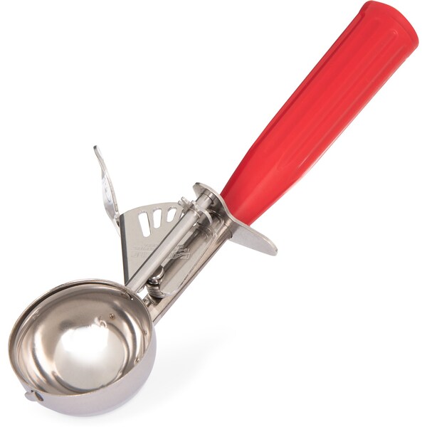 Carlisle Foodservice SS Disher Scoop No 24, 1.8 oz., Red, PK12 - 60300-24