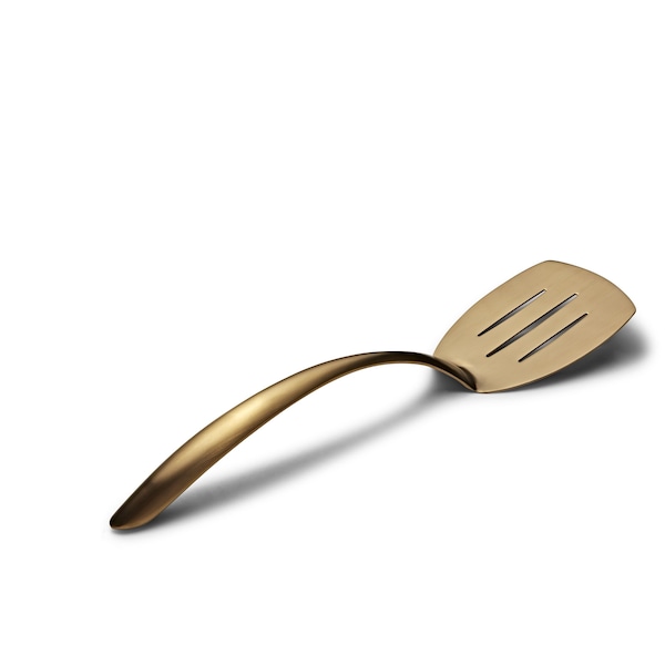 Bon Chef Ez Use Banquet Serving Slotted Turner 14.75" W/Holl Cool Hndl - Gold Matte - 9460GM