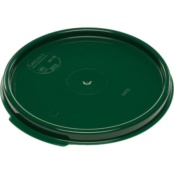 Carlisle Foodservice Round Container Lid, 2-4 qt., Green, PK12 - 1077108
