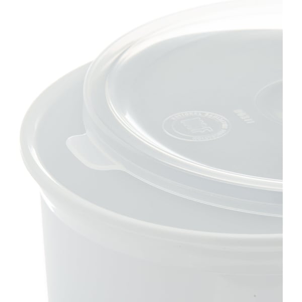 Carlisle Foodservice Crock w/Lid, 1.2 qt., White, PK12 - 030102