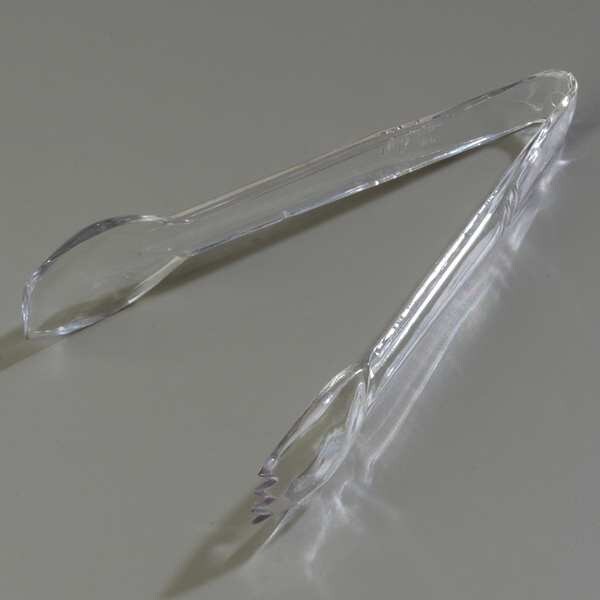 Carlisle Foodservice Salad Tong, Clear, 9.03 In, PK12 - 400907