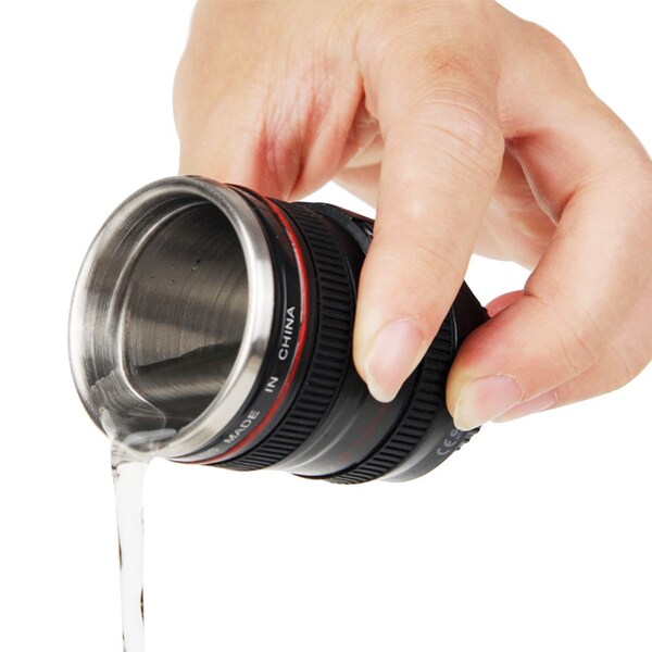 1947Kitchen 3-Pack: Mini Camera Lens Shot Coffee Tea Beverage Glasses, 3PK - TI-3CLSM-BLA