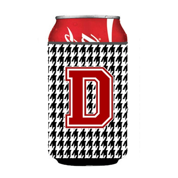 Carolines Treasures Monogram - Houndstooth Can Or Bottle  Hugger - CJ1021-DCC