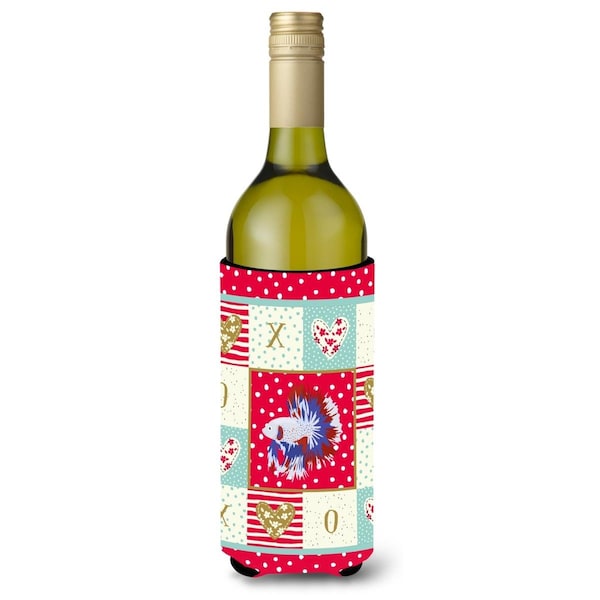Carolines Treasures Comb Tail Betta Love Wine Bottle Hugger - CK5483LITERK