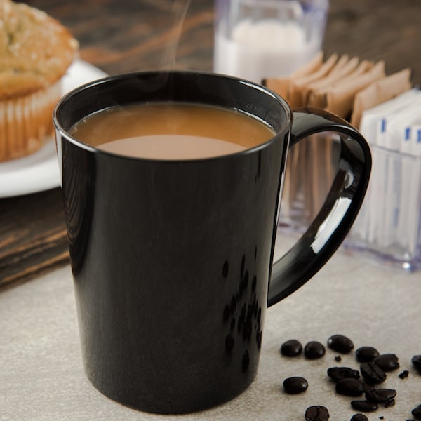 Carlisle Foodservice Mug, 12 oz., Blk, PK12 - 4306803