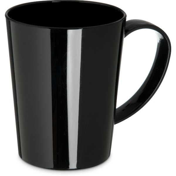 Carlisle Foodservice Mug, 12 oz., Blk, PK12 - 4306803