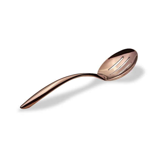 Bon Chef Ez Use Banquet Slotted Serving Spoon W/Hollow Coolhandle 9-3/4 - Rose Gold - 9464RG