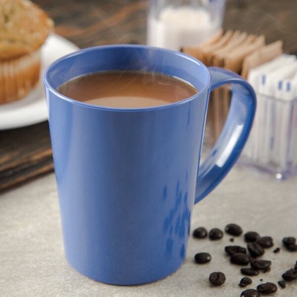 Carlisle Foodservice Mug, 12 oz., Blue, PK12 - 4306814