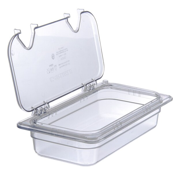 Carlisle Foodservice Hinged Univ Lid w/Hdl/2 Notch, 1/3, PK6 - 10280Z07