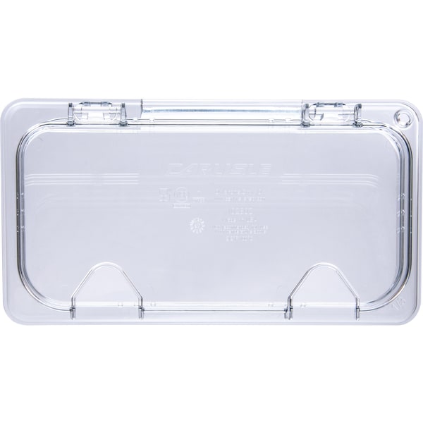 Carlisle Foodservice Hinged Univ Lid w/Hdl/2 Notch, 1/3, PK6 - 10280Z07