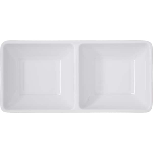 Carlisle Foodservice Melamine Dbl Sqr Ramekin, 2 oz., Wt, PK24 - 086202