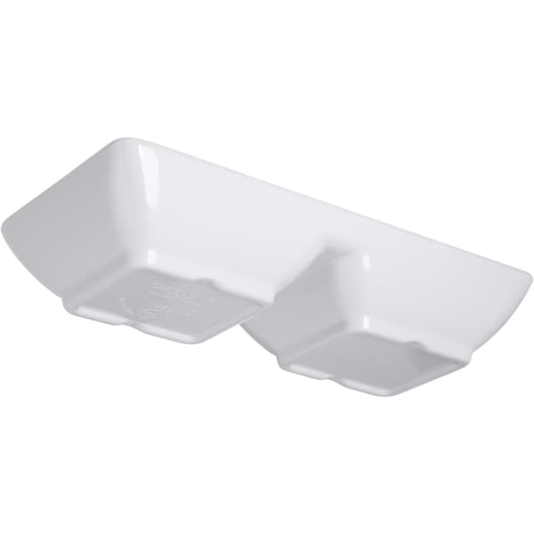 Carlisle Foodservice Melamine Dbl Sqr Ramekin, 2 oz., Wt, PK24 - 086202