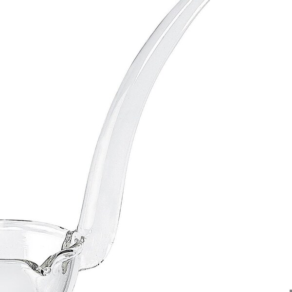 Homeroots 6 in. Mouth Blown Crystal Gravy Dressing & Sauce Ladle, Clear - 376147