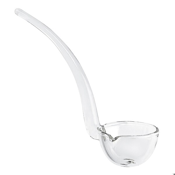 Homeroots 6 in. Mouth Blown Crystal Gravy Dressing & Sauce Ladle, Clear - 376147