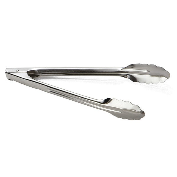 Tablecraft Utility Tongs, Stainless Steel, 12", PK12 - 2712