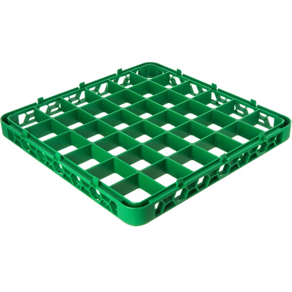 Carlisle Foodservice Dvde Glss Rack Ext, 1.78", Grn, 36 Comp, PK6 - RE36C09