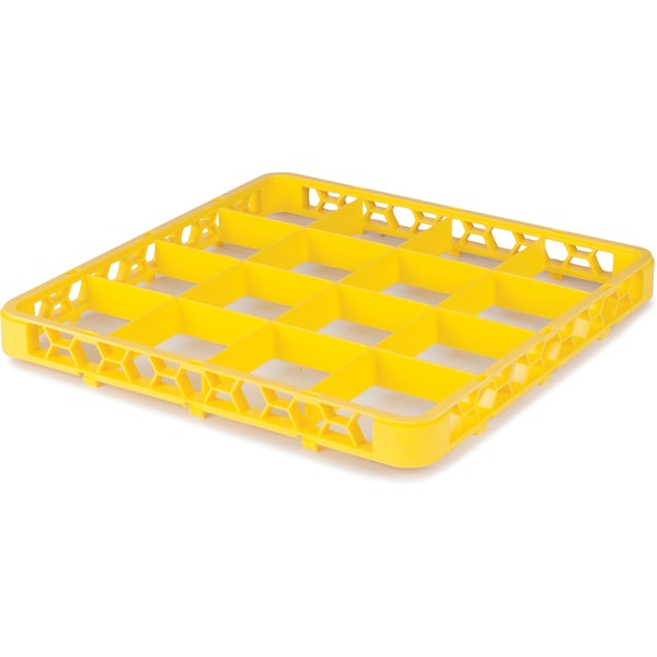 Carlisle Foodservice Dvde Glss Rack Ext, 1.78", Ylw, 16 Comp, PK6 - RE16C04