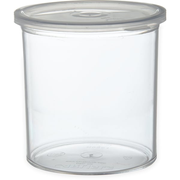 Carlisle Foodservice Crock w/Lid, 1.2 qt., Clear, PK12 - 030107