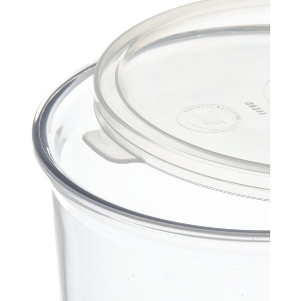 Carlisle Foodservice Crock w/Lid, 1.2 qt., Clear, PK12 - 030107