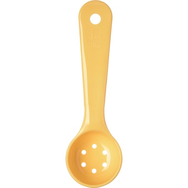 Carlisle Foodservice Perforated Short Handle, 1 oz., Yl, PK12 - 492304