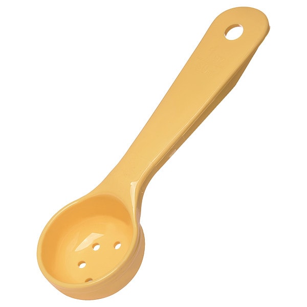 Carlisle Foodservice Perforated Short Handle, 1 oz., Yl, PK12 - 492304