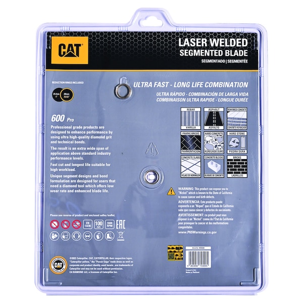 Caterpillar 600 Pro Universal and Multi Materials 14-In Blade 350mm - DA33058U