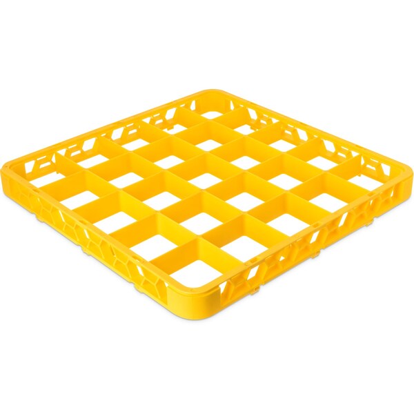 Carlisle Foodservice Dvde Glss Rack Ext, 1.78", Ylw, 25 Comp, PK6 - RE25C04