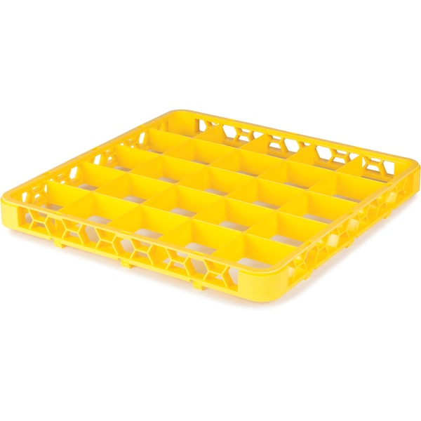 Carlisle Foodservice Dvde Glss Rack Ext, 1.78", Ylw, 25 Comp, PK6 - RE25C04