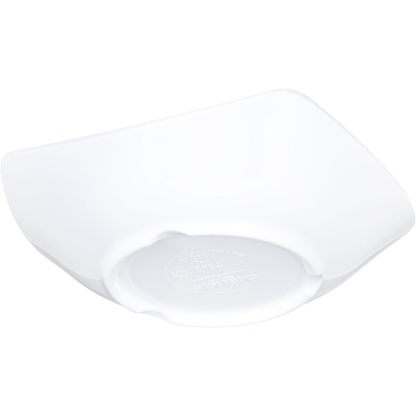 Carlisle Foodservice Mlmn Flare Rim Sq. Dish, 5.25", Wht, PK48 - 794202
