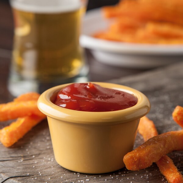 Carlisle Foodservice Melamine Smooth Ramekin, 1.5 oz., Ylw, PK48 - S27522