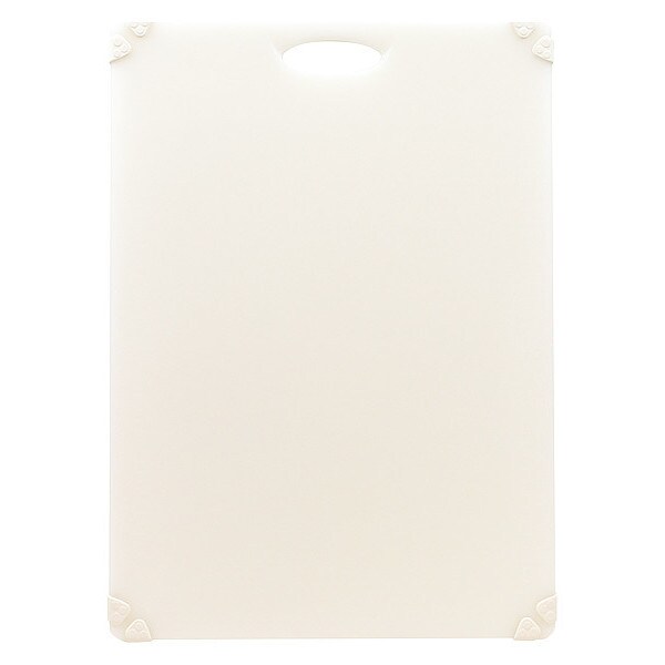 Tablecraft Grippy Cutting Board, White, 18"X2"4"X.5" - CBG1824AWH